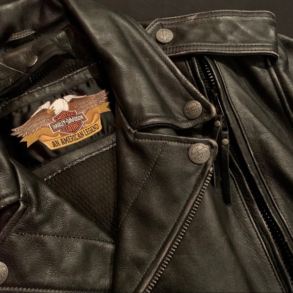 Harley Davidson Vintage Leather Jacket - Picture 2 of 5